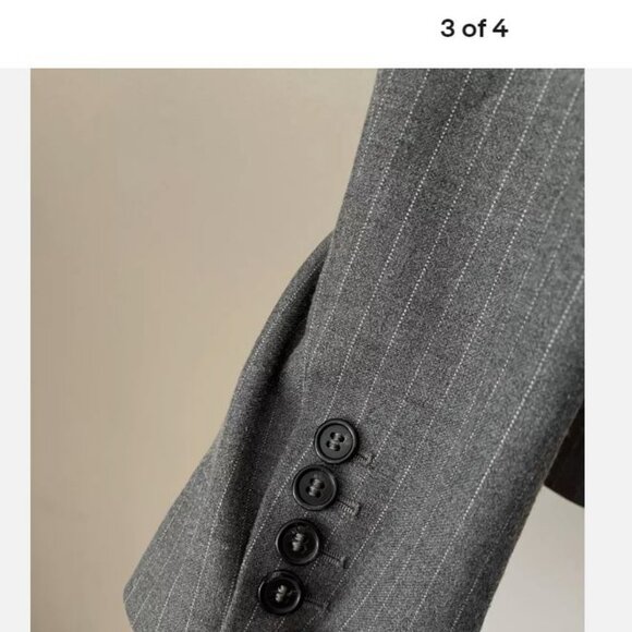 United Colors of Benetton 2 Piece Pin Stripe Pant Suit, Size 42 6P - Picture 7 of 15